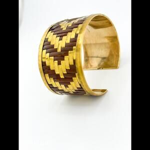 Brass Woven Cuff: Noonday Collection